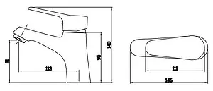 Смеситель для раковины Bravat Eco хром F1111147C Смеситель для раковины Bravat Eco хром F1111147C, 2