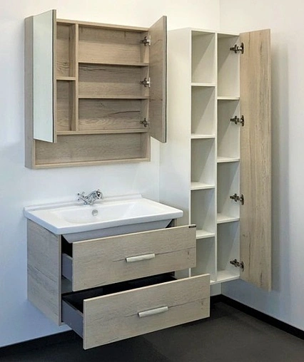 Тумба-умывальник подвесная Comforty Парма 80 дуб дымчатый 00004143491CF