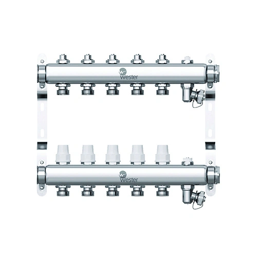 Группа коллекторная без расходомеров 5 отводов 1&quot;в/в x ¾&quot;ек Wester W903.5