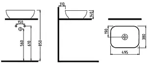 Раковина Bien Motto 50 белый MTLG05003FD0B7000, 2