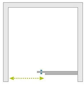 Дверь в нишу 1400мм прозрачное стекло Radaway Idea DWJ 140 R 387018-01-01R, 3