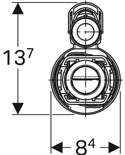 Механизм смыва для бачка двухрежимный Geberit Typ 290 282.303.21.2