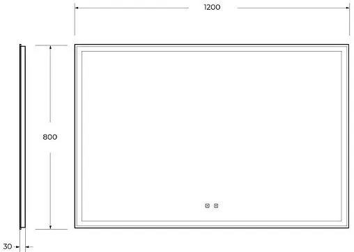 Зеркало с подсветкой BelBagno 120x80 голосовое управление, подогрев SPC-GRT-1200-800-LED-TCH-SND