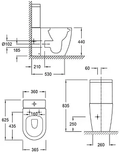 Унитаз-компакт безободковый Jacob Delafon Soprano Rimless белый UJAK102-0+ETAK212-0 Унитаз-компакт безободковый Jacob Delafon Soprano Rimless белый UJAK102-0+ETAK212-0, 2