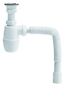 Сифон бутылочный для раковины Wirquin Минор белый 30718050 Сифон бутылочный для раковины Wirquin Минор белый 30718050, 1