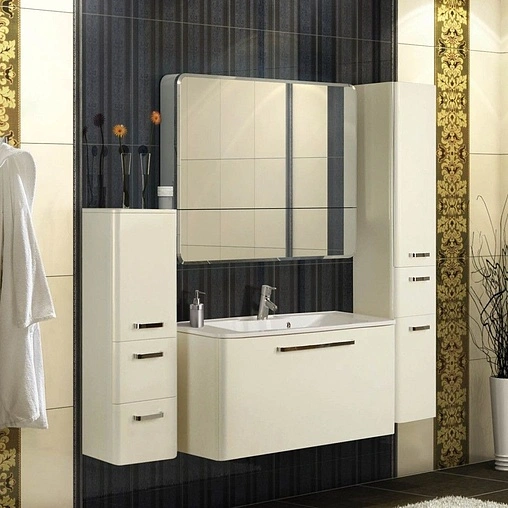 Тумба под умывальник подвесная Aquaton Валенсия 110 белый жемчуг 1A123701VAG30