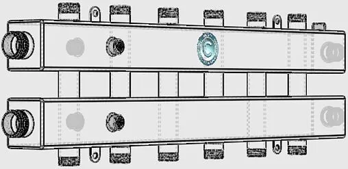 Коллектор распределительный 7 контуров 1¼&quot;н x 1&quot;н Север-КМ7(Aisi) 1915037