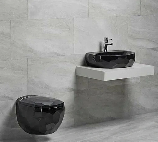 Унитаз подвесной с функцией биде beWash Bekinger черный 87303606