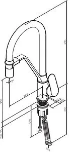Смеситель для кухни с подключением к фильтру Am.Pm Like чёрный матовый F8007822, 2
