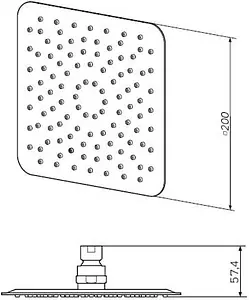 Лейка верхнего душа Am.Pm хром F05S0001, 2
