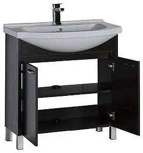 Тумба-умывальник напольная Aquanet Донна 80 венге 00168942+00168864, 5