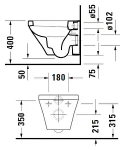 Унитаз подвесной Duravit DuraStyle белый 2539090000 Унитаз подвесной Duravit DuraStyle белый 2539090000, 3