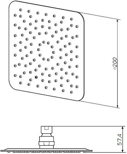 Лейка верхнего душа Am.Pm хром F05S0001
