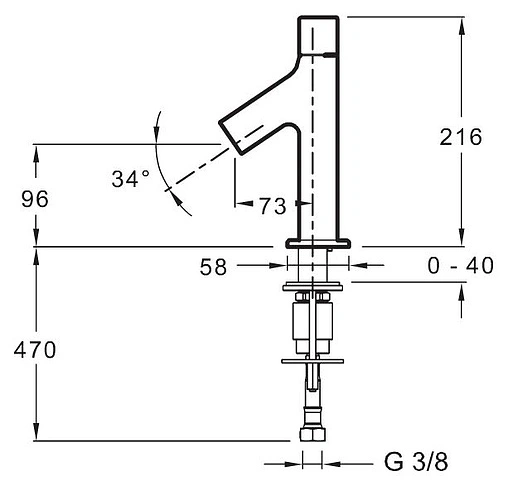 Смеситель для раковины Jacob Delafon Talan хром E10378RU-CP