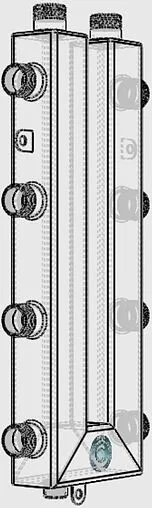 Коллектор распределительный кольцевой 4 контура 1&quot;н x 1&quot;н Север-KLK4(Aisi) 1915088