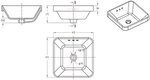 Раковина Bravat Meissen 42 белый C22327W-ENG, 2