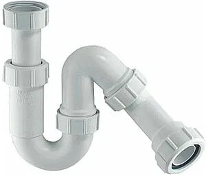 Сифон трубный для раковины Mc Alpine белый MRW7, 1