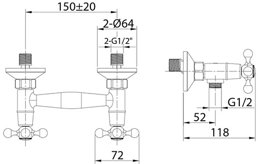 Смеситель для душа Milardo Duplex хром DUPSB00M03 Смеситель для душа Milardo Duplex хром DUPSB00M03