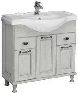 Тумба-умывальник напольная Aquaton Жерона 105 белое серебро 1A1586K5GEM20, 1