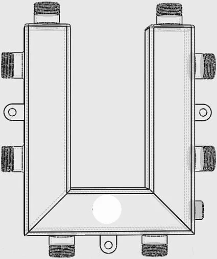 Коллектор распределительный кольцевой 3 контура 1&quot;н x 1&quot;н Север-KLK3(Aisi) 1915087