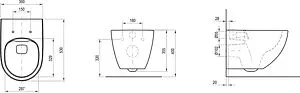 Унитаз подвесной безободковый Ravak Vita RimOFF белый X01860 Унитаз подвесной безободковый Ravak Vita RimOFF белый X01860, 2
