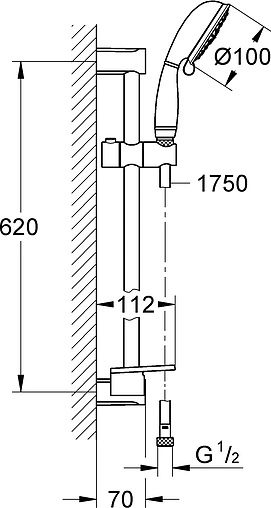 Душевая стойка Grohe New Tempesta Rustic хром 27609001