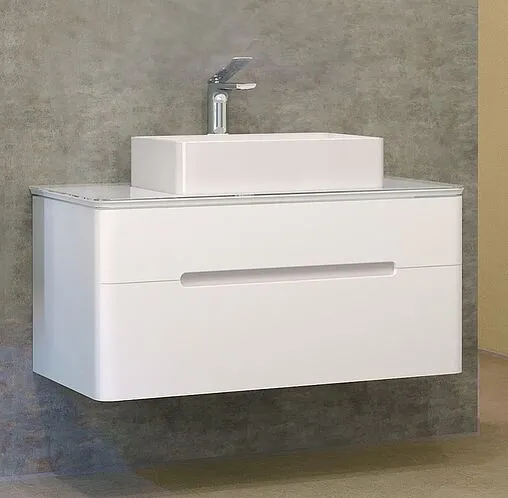 Тумба под умывальник подвесная Jorno Bosko 100 белый Bos.01.100/P/W Тумба под умывальник подвесная Jorno Bosko 100 белый Bos.01.100/P/W