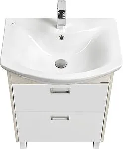 Тумба-умывальник напольная Aquaton Бекка PRO 60 белый/дуб соммерсет 1A1966K1BAC20, 4