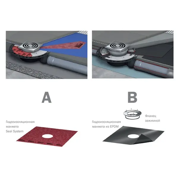 Решетка для трапа под плитку TECEdrainpoint S Quadratum 150x150мм 3660011 Решетка для трапа под плитку TECEdrainpoint S Quadratum 150x150мм 3660011, 3