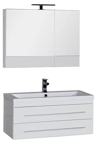 Шкаф-зеркало Aquanet Нота 90 L белый 00165371 Шкаф-зеркало Aquanet Нота 90 L белый 00165371