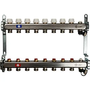 Группа коллекторная без расходомеров 11 отводов 1&quot;в/в x ¾&quot;ек Stout SMS-0932-000011, 1