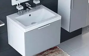 Тумба-умывальник подвесная Cersanit Stillo 50 серый хром/белый P-SZ-STL-CM/COL50+, 4