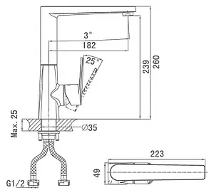 Смеситель для кухни D&K Lessing Rhein хром DA1322401, 2