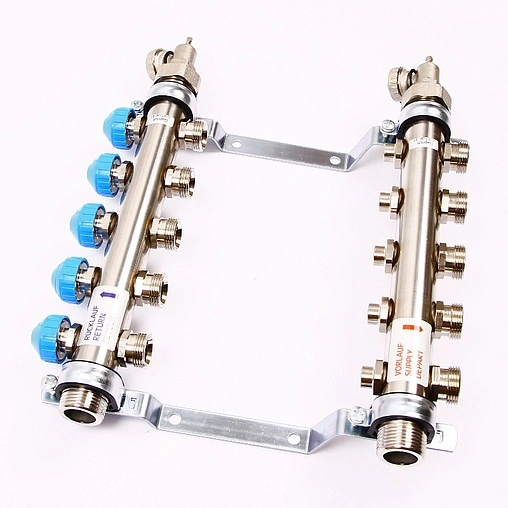 Группа коллекторная без расходомеров 5 отводов 1&quot;н/н x ¾&quot;ек Uni-fitt 456W4305