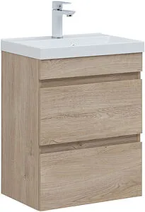 Тумба-умывальник подвесная Aquanet Нота New 50 дуб светлый 00334196+00204095 Тумба-умывальник подвесная Aquanet Нота New 50 дуб светлый 00334196+00204095, 1