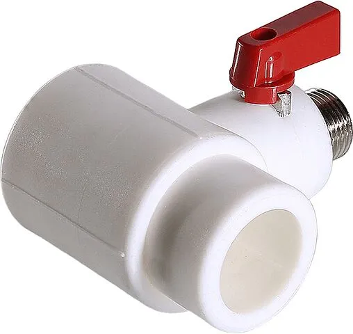 Тройник коллекторный полипропиленовый запорный красный 40 мм х ½&quot;к Valtec VTp.781.0.04004