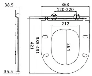 Крышка-сиденье для унитаза с микролифтом Am.Pm Spirit 2.0 белый C707857WH Крышка-сиденье для унитаза с микролифтом Am.Pm Spirit 2.0 белый C707857WH, 2