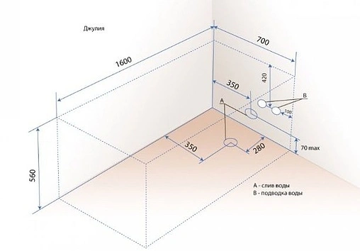 Ванна акриловая Triton Джулия 160x70 Н0000000193