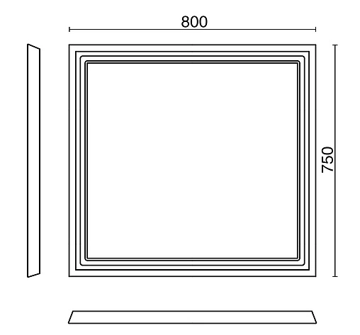 Зеркало с подсветкой Kerama Marazzi Provence 80 белый PR.mi.80\WHT