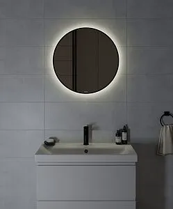 Зеркало с подсветкой Cersanit Eclipse 60x60 чёрный 64146, 4