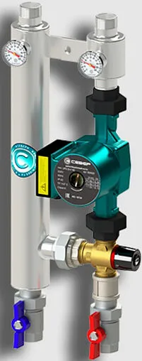 Насосный модуль с термостатическим смесительным клапаном 1"в х 1"н Север R-TS 25/4(Aisi) 1955100 с насосом Север-UPS 25-4 Насосный модуль с термостатическим смесительным клапаном 1"в х 1"н Север R-TS 25/4(Aisi) 1955100 с насосом Север-UPS 25-4