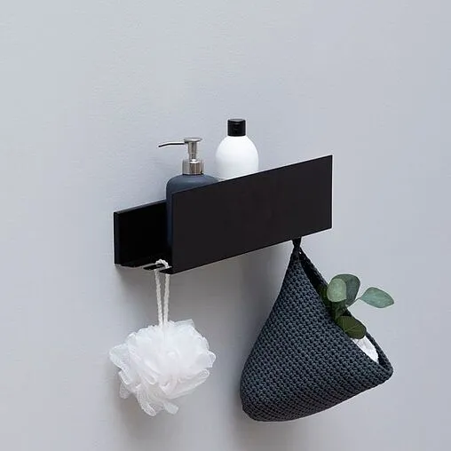 Полка Aquanet Магнум 50 чёрный матовый 00274189