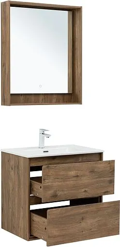 Тумба под умывальник подвесная Aquanet Милан 70 дуб рустикальный 00336378