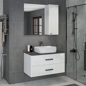 Шкаф-зеркало Comforty Амстердам 95 белый 00004143986CF, 3