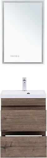 Тумба под умывальник подвесная Aquanet Нота New 50 дуб веллингтон/табак 00334190