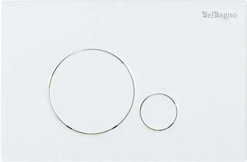 Комплект 5 в 1 BelBagno Senso-R BB017CHR/BB865SC/BB002-80/BB014-SR-BIANCO с кнопкой белый глянцевый