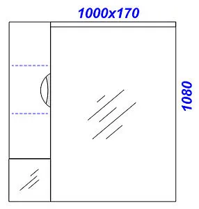 Шкаф-зеркало Aqwella Ecoline 105 белый Eco-L.02.10, 2