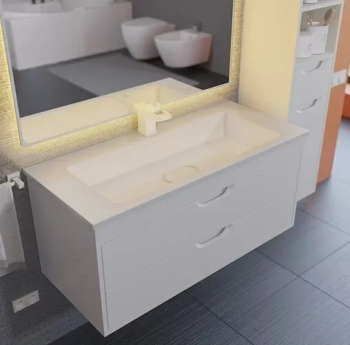 Тумба-умывальник подвесная Uperwood UPD Modul 95 белый матовый 393020552 Тумба-умывальник подвесная Uperwood UPD Modul 95 белый матовый 393020552