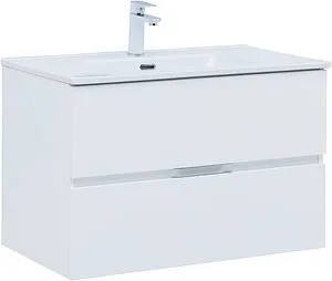 Тумба-умывальник подвесная Aquanet Алвита New 80 белый матовый 00277514+00254364, 1