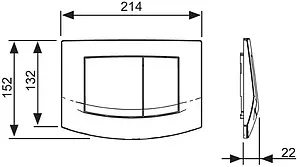 Комплект 6 в 1 TECEone 9400405.WC2 с кнопкой TECEambia 9240226 хром глянцевый, 2